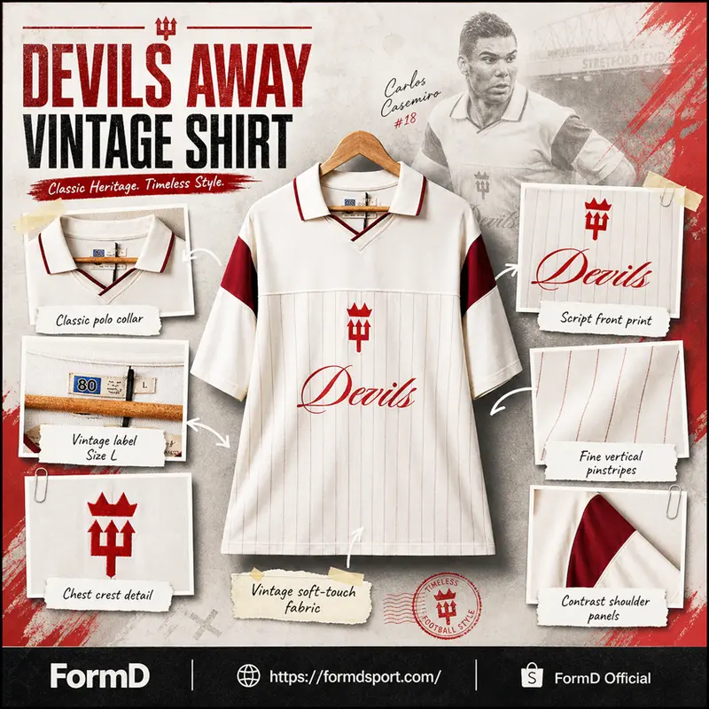 เสื้อบอล Manchester United White Vintage FORMD