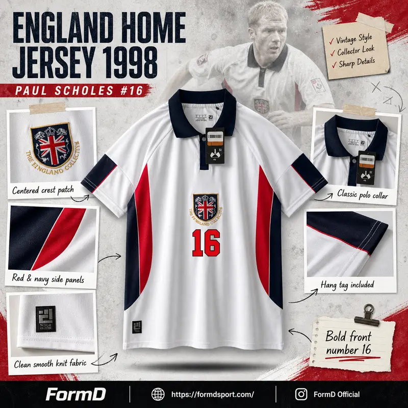 เสื้อบอลทีมชาติอังกฤษ 1998 Collective Edition FORMD